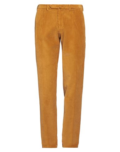 Shop Santaniello Man Pants Ocher Size 34 Cotton, Elastane In Yellow