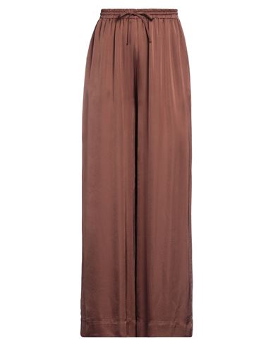 Shop Rossopuro Woman Pants Brown Size Xl Viscose