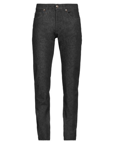 Shop Versace Man Jeans Steel Grey Size 33 Cotton, Elastane, Viscose, Calfskin