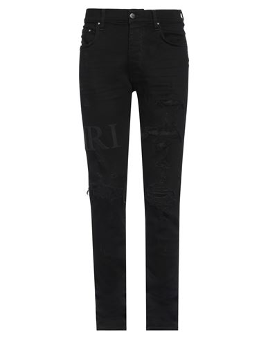 Amiri Man Jeans Black Size 32 Cotton, Elastomultiester, Elastane In Black