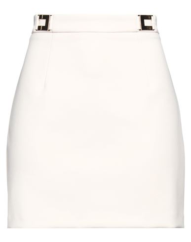 Shop Elisabetta Franchi Woman Mini Skirt Ivory Size 4 Polyester, Elastane In White