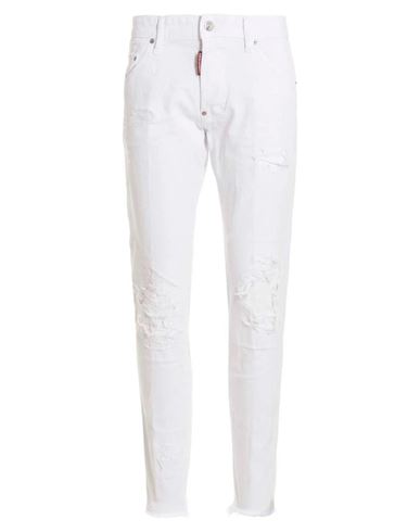 Shop Dsquared2 Jeans Pants Man Jeans White Size 34 Cotton