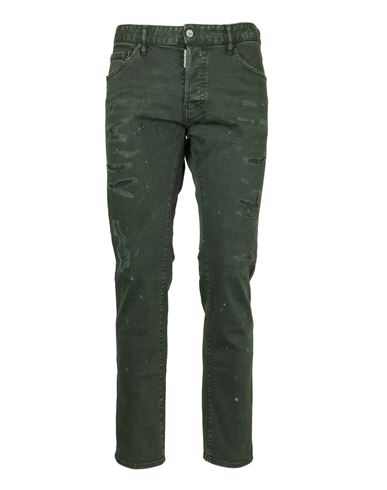 Shop Dsquared2 Jeans Man Jeans Green Size 28 Cotton