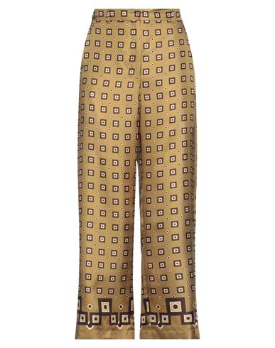 's Max Mara Woman Pants Mustard Size 10 Silk In Brown