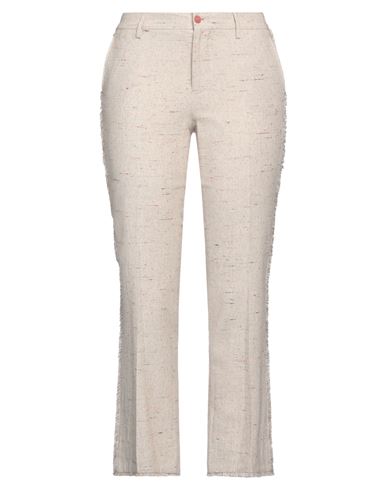 Pt Torino Woman Pants Beige Size 6 Cotton, Silk, Viscose, Linen, Polyester In Neutral