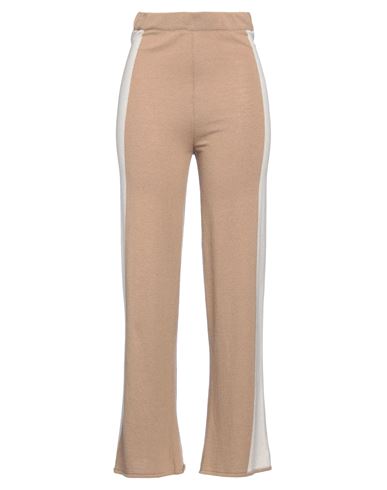 Akep Woman Pants Camel Size S Viscose, Merino Wool, Recycled Polyamide, Cashmere In Neutral