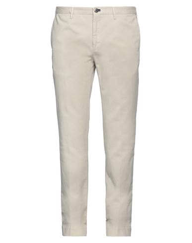 Incotex Man Pants Cream Size 40 Cotton, Elastane In Gray
