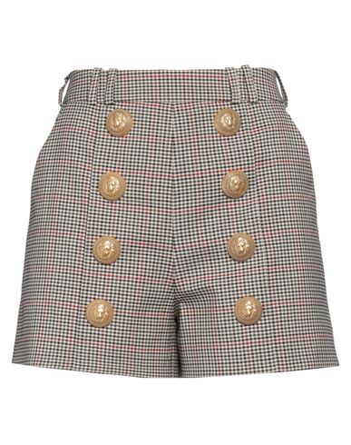 Shop Balmain Woman Shorts & Bermuda Shorts Sand Size 8 Polyester, Wool In Beige