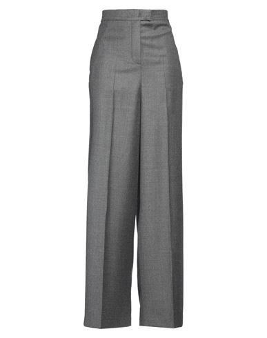Shop Fendi Woman Pants Lead Size 10 Wool In Grey