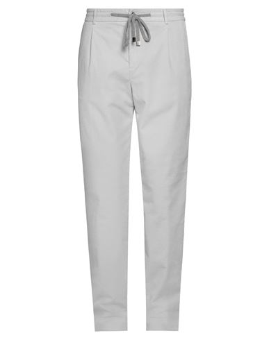 Peserico Man Pants Light Grey Size 36 Cotton, Elastane, Merino Wool, Cashmere In Gray