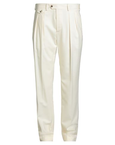 Lardini Man Pants Ivory Size 40 Wool, Elastane In White