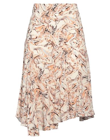 Shop Isabel Marant Woman Midi Skirt Beige Size 8 Silk