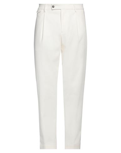 Shop Berwich Man Pants Ivory Size 38 Cotton, Elastane In White
