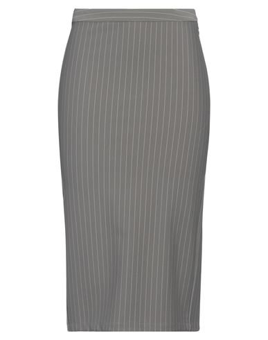 Shop Patrizia Pepe Woman Midi Skirt Grey Size 8 Viscose, Polyamide, Elastane, Polyester