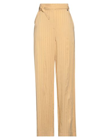 Shop Liu •jo Woman Pants Yellow Size 6 Viscose, Polyamide, Linen