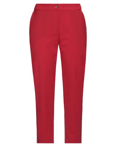 Ottod'ame Woman Pants Red Size 6 Polyester, Virgin Wool, Elastane