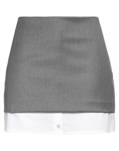 Vicolo Woman Mini Skirt Grey Size M Polyester, Viscose, Elastane In Gray