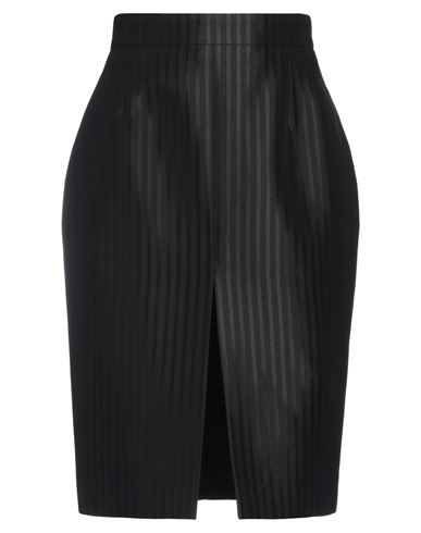 Saint Laurent Woman Midi Skirt Black Size 6 Wool, Silk