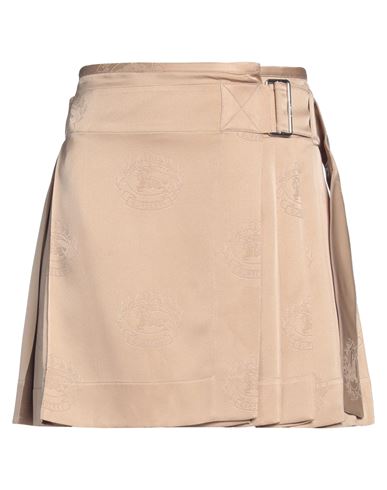 Burberry Woman Mini Skirt Beige Size 8 Silk In Neutral