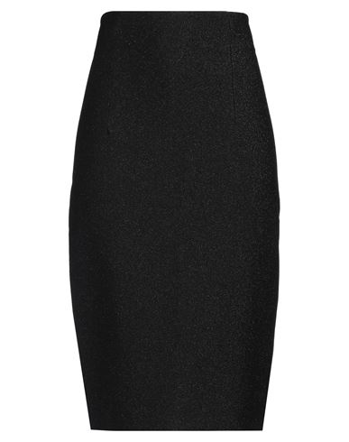 Shop Vicolo Woman Midi Skirt Black Size L Polyester, Polyamide, Elastane