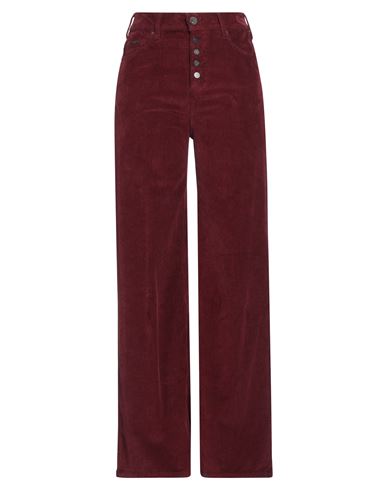 Shop Staff Gallery Woman Pants Burgundy Size 25 Cotton, Elastane In Red