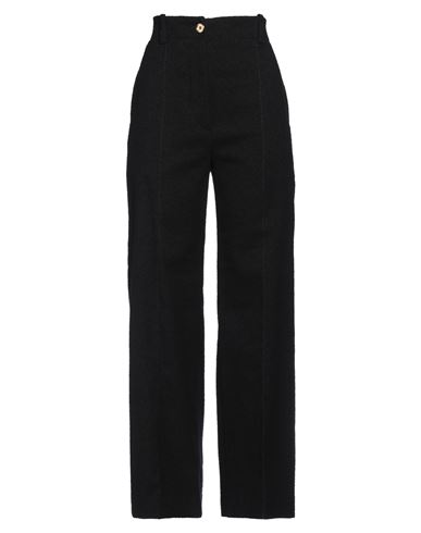 Shop Patou Woman Pants Black Size 4 Cotton, Viscose, Linen, Polyamide, Textile Fibers