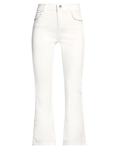 Liu •jo Woman Jeans Off White Size 32 Cotton, Polyester, Elastane In White