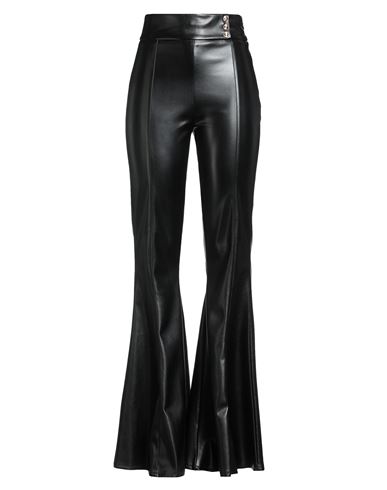 Elisabetta Franchi Woman Pants Black Size 10 Polyester, Polyurethane Coated