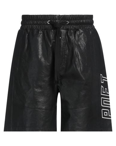 Young Poets Man Shorts & Bermuda Shorts Black Size M Ovine Leather