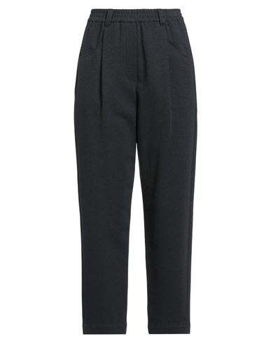 Brunello Cucinelli Woman Pants Charcoal Size 10 Cotton, Polyamide, Elastane In Black