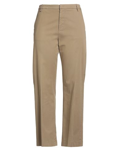 Dondup Woman Pants Khaki Size 12 Cotton, Lyocell, Elastane In Brown