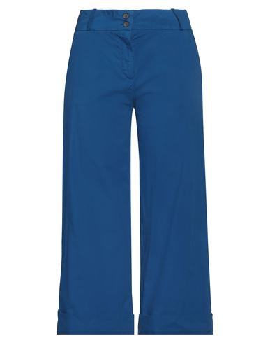 Rossopuro Woman Pants Blue Size 6 Cotton In Blue