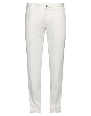 Incotex Man Pants Ivory Size 40 Cotton, Linen, Elastane In White