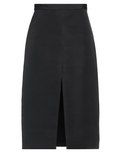 Khaite Woman Midi Skirt Black Size 6 Viscose, Virgin Wool In Burgundy