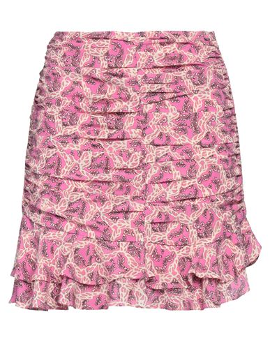Isabel Marant Milendi Gathered Mini Skirt With Ruuffles In Pink