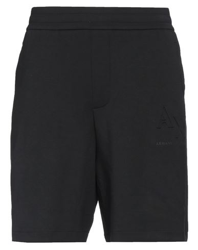 Armani Exchange Man Shorts & Bermuda Shorts Black Size L Modal, Polyester, Elastane In Black