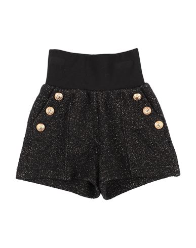Balmain Babies'  Toddler Girl Shorts & Bermuda Shorts Black Size 6 Wool, Polyester, Cotton, Polyamide, Elasta