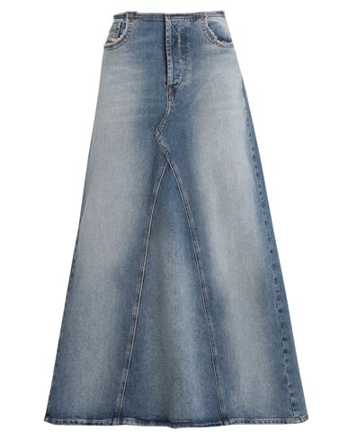 Diesel De-pago-s Woman Denim Skirt Blue Size 29 Cotton, Elastane