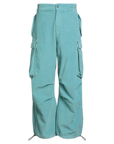 Alanui Man Pants Turquoise Size M Cotton, Elastane
