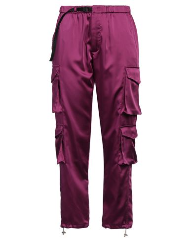 White Sand Woman Pants Purple Size 00 Cotton, Elastane In Purple
