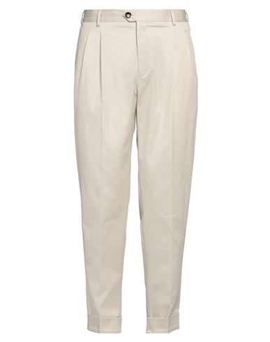 Pt Torino Man Pants Off White Size 36 Cotton, Elastane In Off White