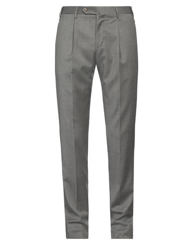 Pt Torino Man Pants Grey Size 38 Virgin Wool, Elastane In Grey