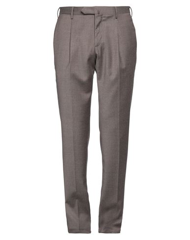 Pt Torino Man Pants Dove Grey Size 36 Virgin Wool, Elastane In Grey