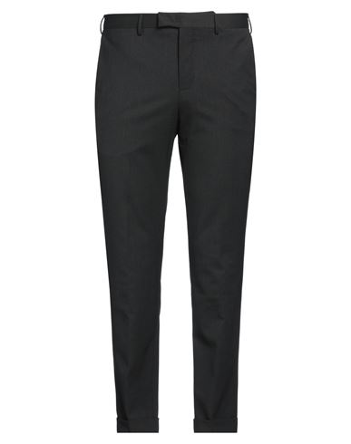 Pt Torino Black Virgin Wool Trousers In Grey