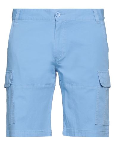 Shop Saint James Man Shorts & Bermuda Shorts Light Blue Size 32 Cotton, Elastane