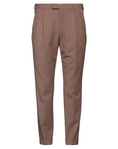 Pt Torino Man Pants Camel Size 34 Virgin Wool, Elastane In Brown