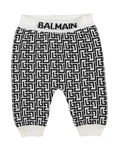 Balmain Babies'  Newborn Boy Pants Black Size 3 Merino Wool, Silk, Cashmere