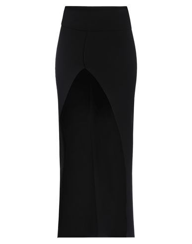 Rick Owens Woman Midi Skirt Black Size M Viscose, Polyester, Polyamide, Elastane In Black