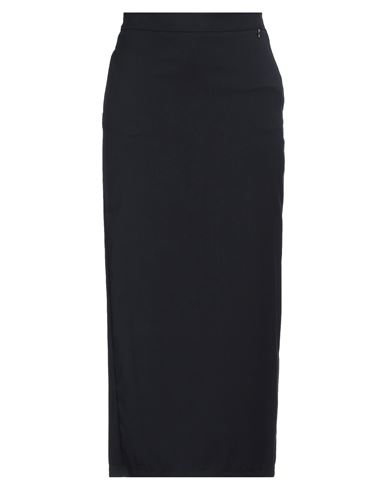 Souvenir Woman Midi Skirt Midnight Blue Size M Polyester, Viscose, Elastane In Black