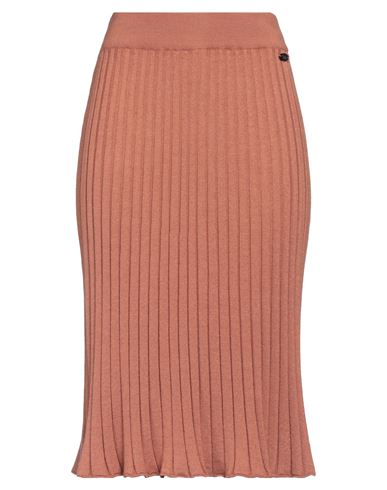 Shop Colombo Woman Midi Skirt Brown Size 14 Cashmere, Silk